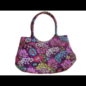 Vera Bradley Pleated Tote Handbag in Retired Pattern Flutterby in EUC